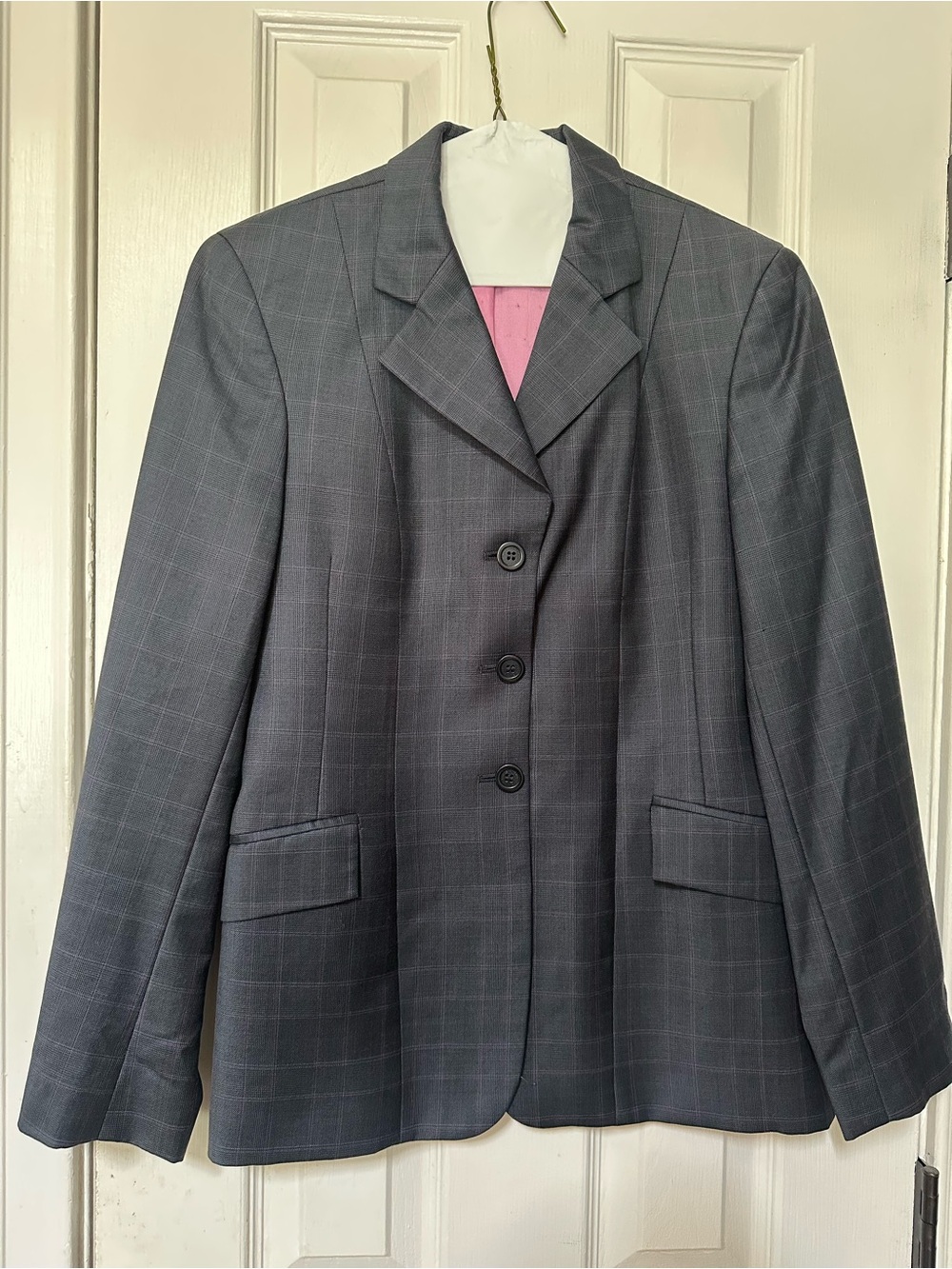 RJ Classic Women's Navy Plaid Hunt Coat